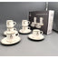 Shallow Porcelain Nyla Coffee Cup & Saucer Set, 90ml (6 Cups, 6 Saucer, White)