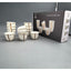 Shallow Porcelain Amara Cawa Cup, 80ml (12 Pieces, White & Gold)