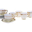 Shallow Hand-Painted Coffee Cup and Saucer Set, 12-Piece, 90ml – Elegant Design