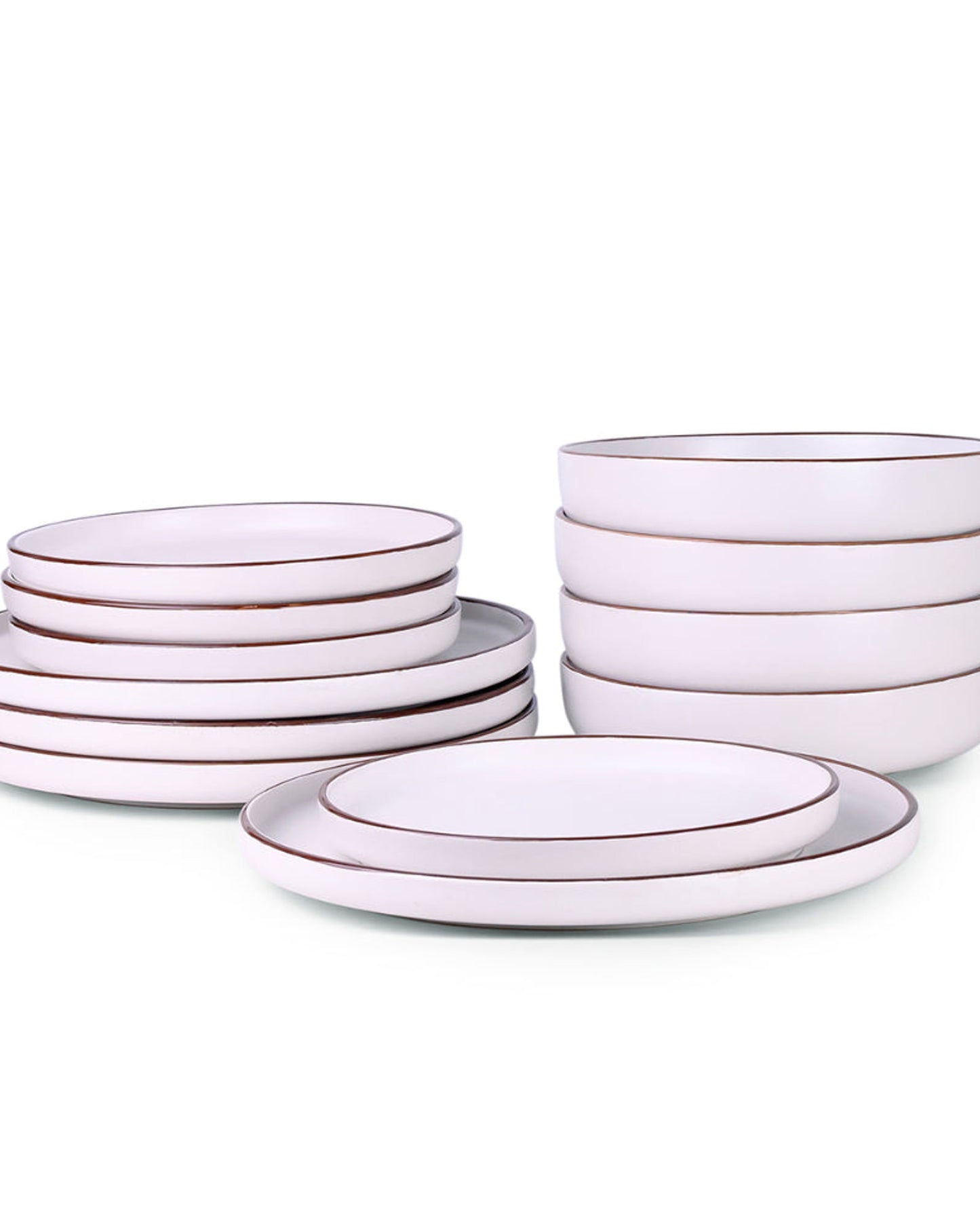 Cuisine Art Dinner Set 12Pc IRA Cream & Blue