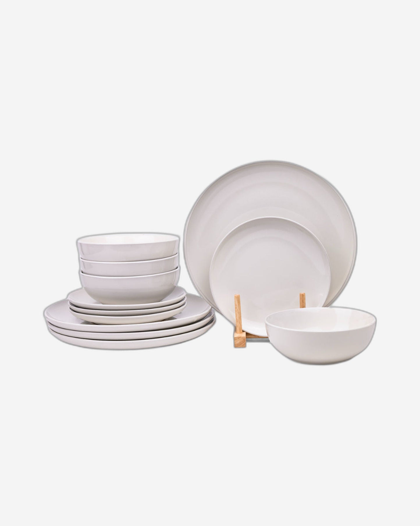 Cuisine Art SAFA 12-Piece Glazed Dinner Set - Beige