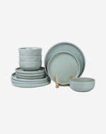Cuisine Art ERZA 12-Piece Stoneware Dinner Set - Green