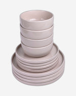 Cuisine Art HOLA 12-Piece Stoneware Dinner Set - Beige