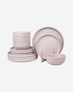 Cuisine Art HOLA 12-Piece Stoneware Dinner Set - Beige