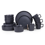 Cuisine Art SIRA 16-Piece Stoneware Dinner Set - Gray