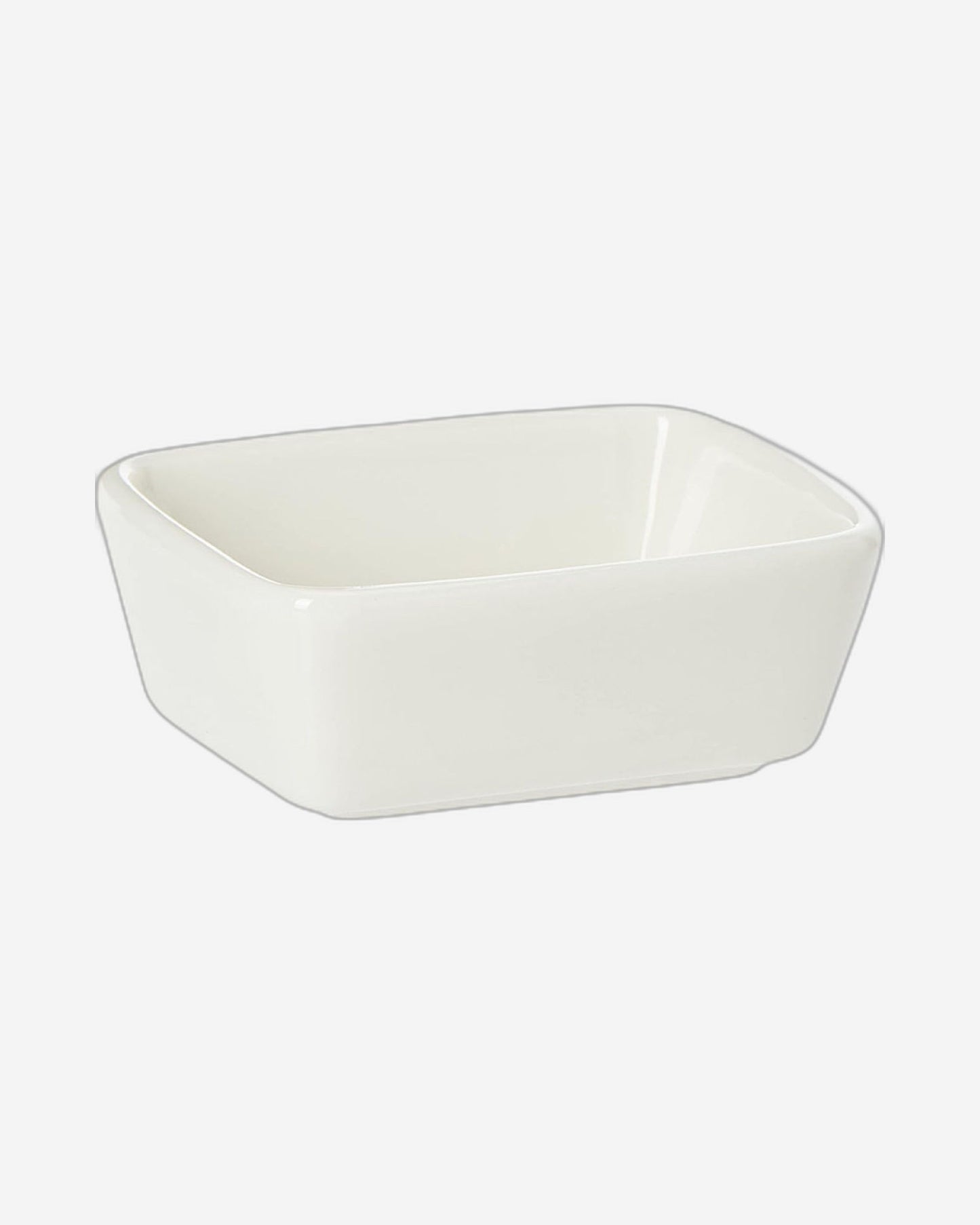 Shallow Porcelain 3-Dish Condiment Set with Long Plate, White – Elegant Serving Set for Sauces, Spices, and More