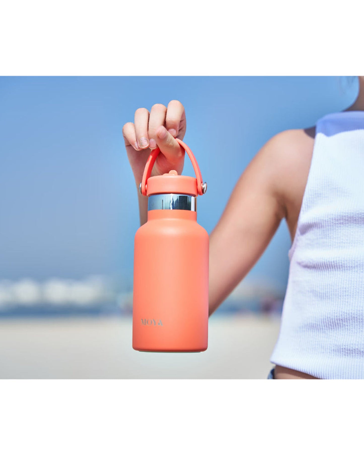 Moya "Seashell" 350ml Insulated Sustainable Water Bottle Black