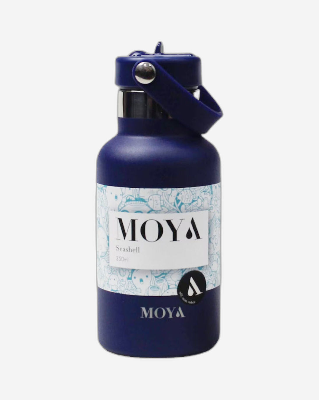 Moya "Seashell" 350ml Insulated Sustainable Water Bottle Black