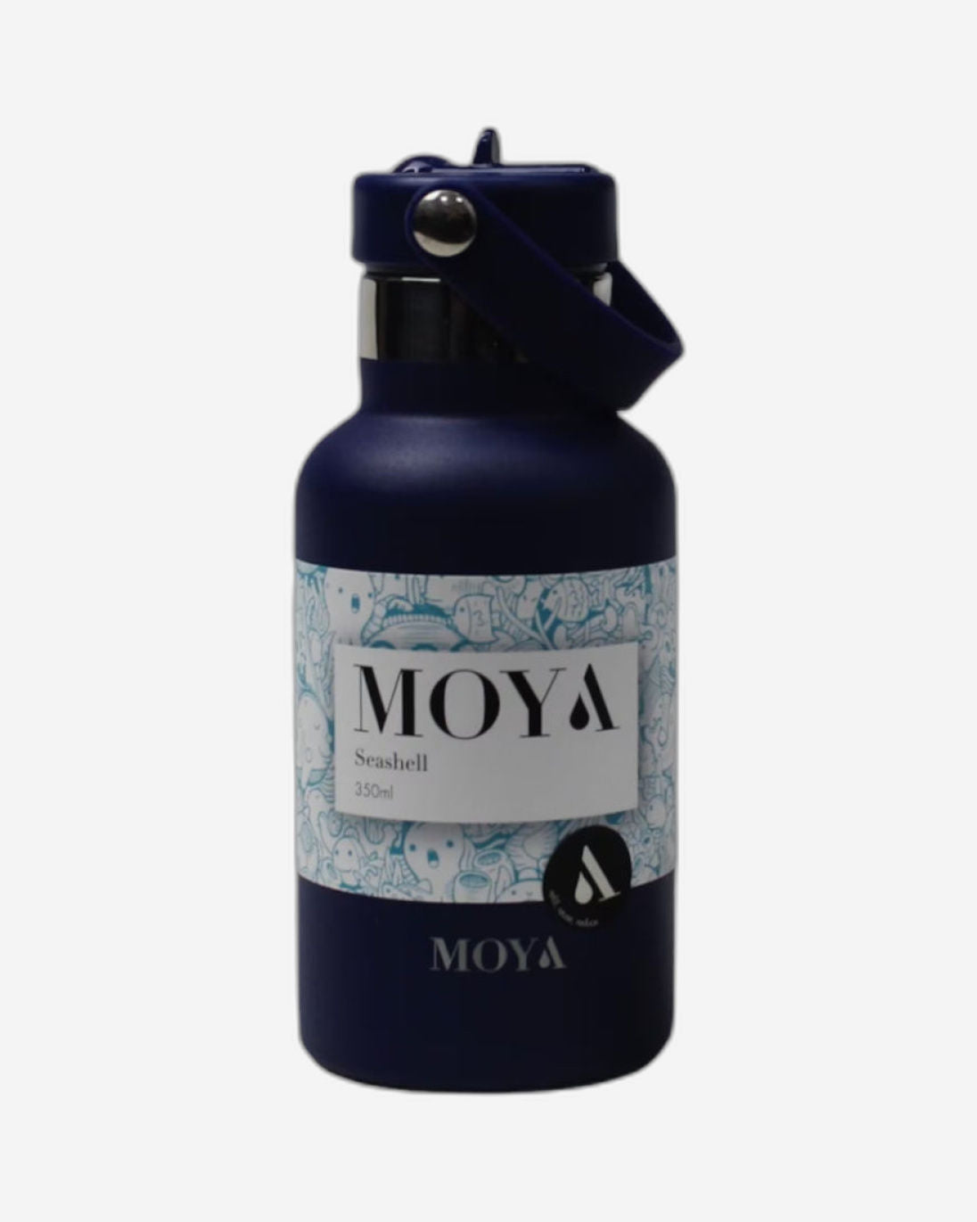 Moya "Seashell" 350ml Insulated Sustainable Water Bottle Black