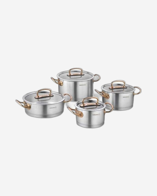 Korkmaz Proline Cookware Set 8Pc Rosegold