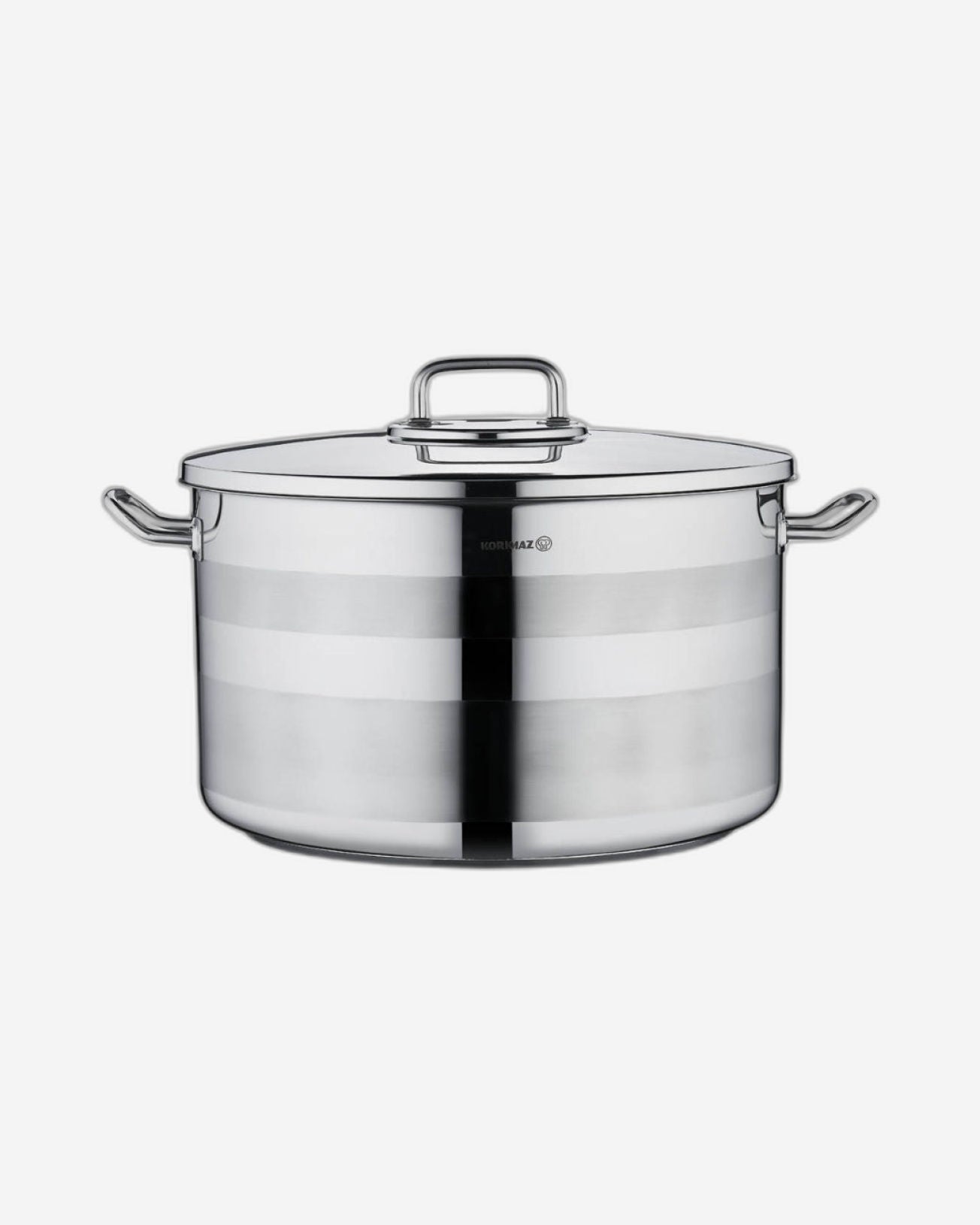Korkmaz Astra2 Casserole 32x19 / 15 L | Induction Base Satinless Steel Pot | Dishwasher Safe Stock Pot - KA2029