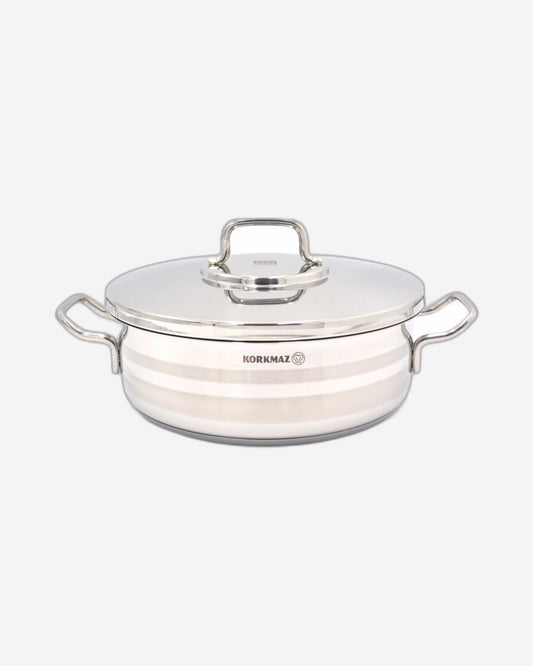KORKMAZ ASTRA2 LOW CASSEROLE 24X8 CM / 3.5 LTR