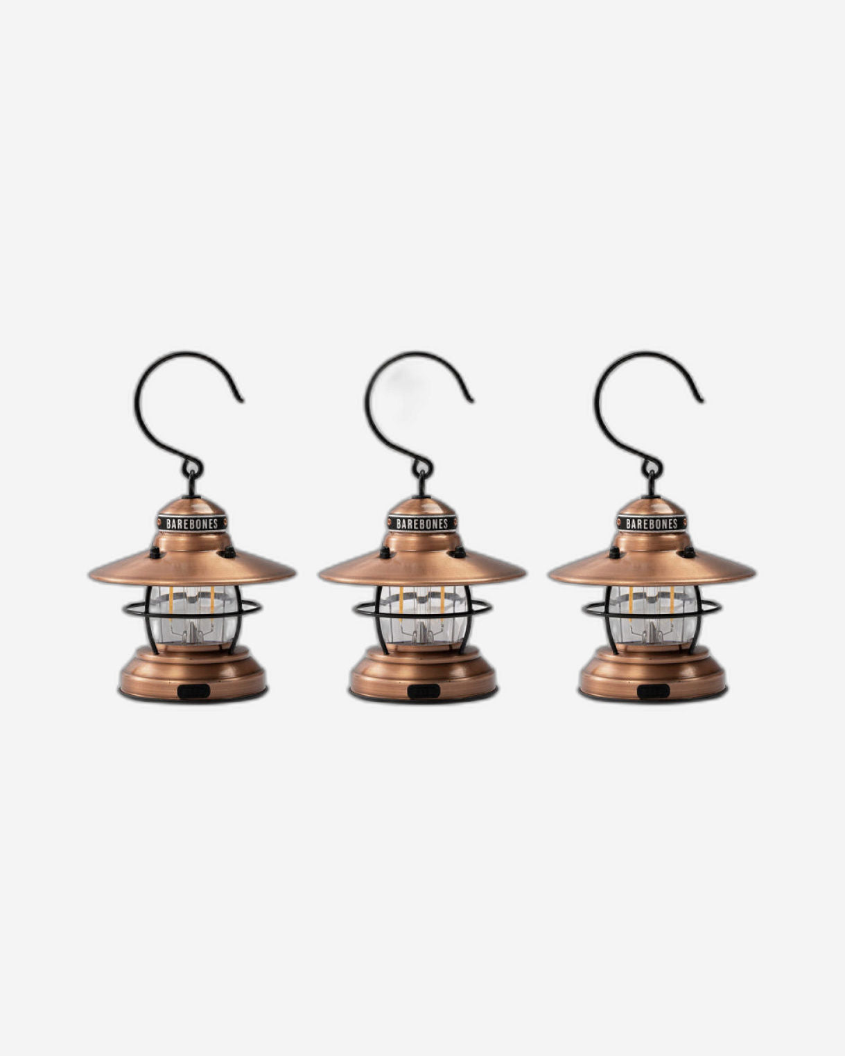 Barebones - Edison Mini Lantern (Copper) 3 pack
