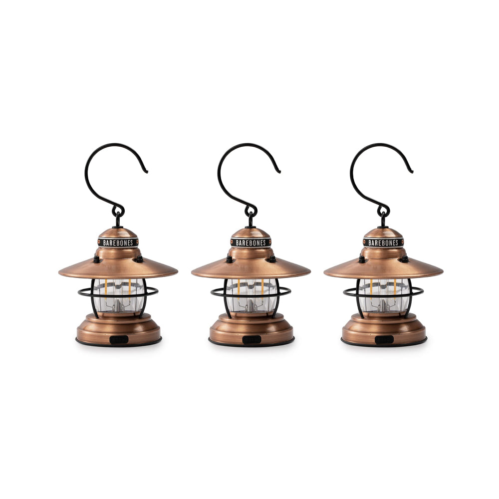 Barebones - Edison Mini Lantern (Copper) 3 pack