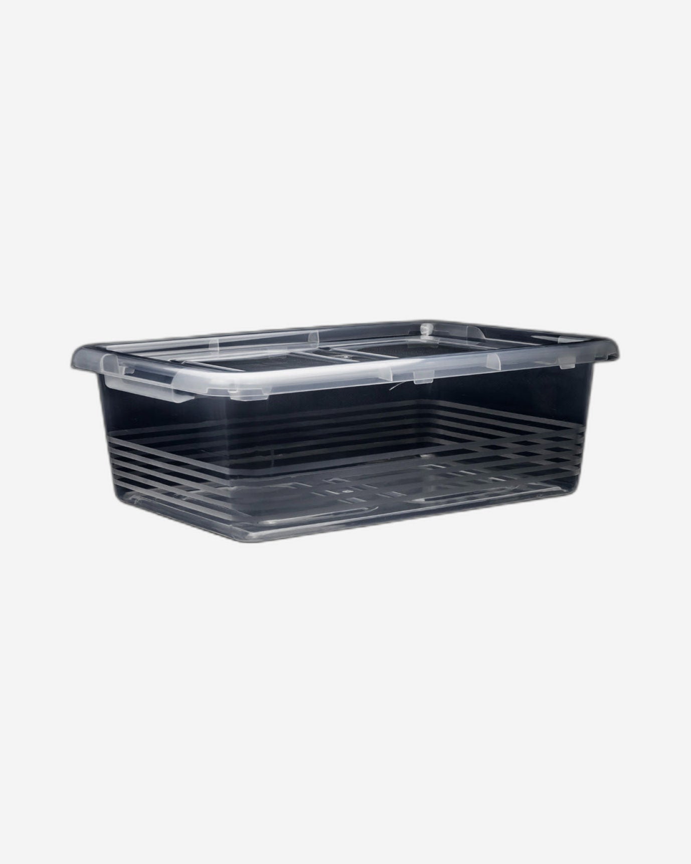 Mondex 6 Piece Polypropylene Storage Box Set - 10L Capacity Each - Transparent