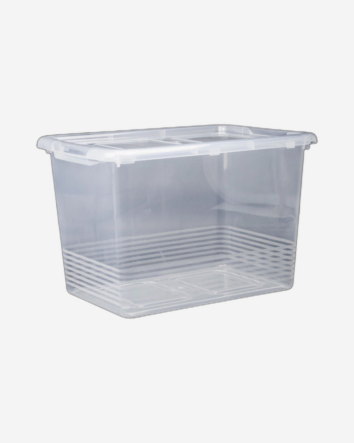 Mondex 4 Piece Polypropylene Storage Box Set - 20L Capacity Each - Transparent