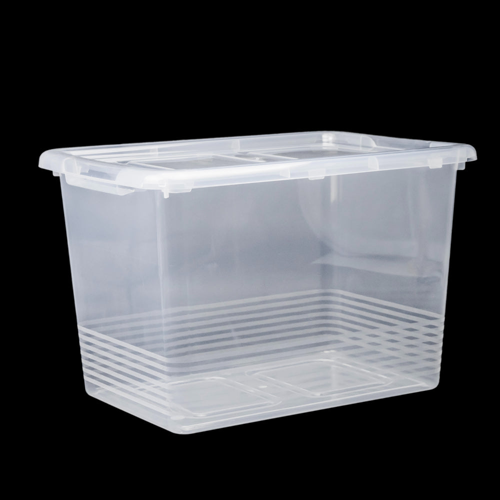 Mondex 4 Piece Polypropylene Storage Box Set - 20L Capacity Each - Transparent
