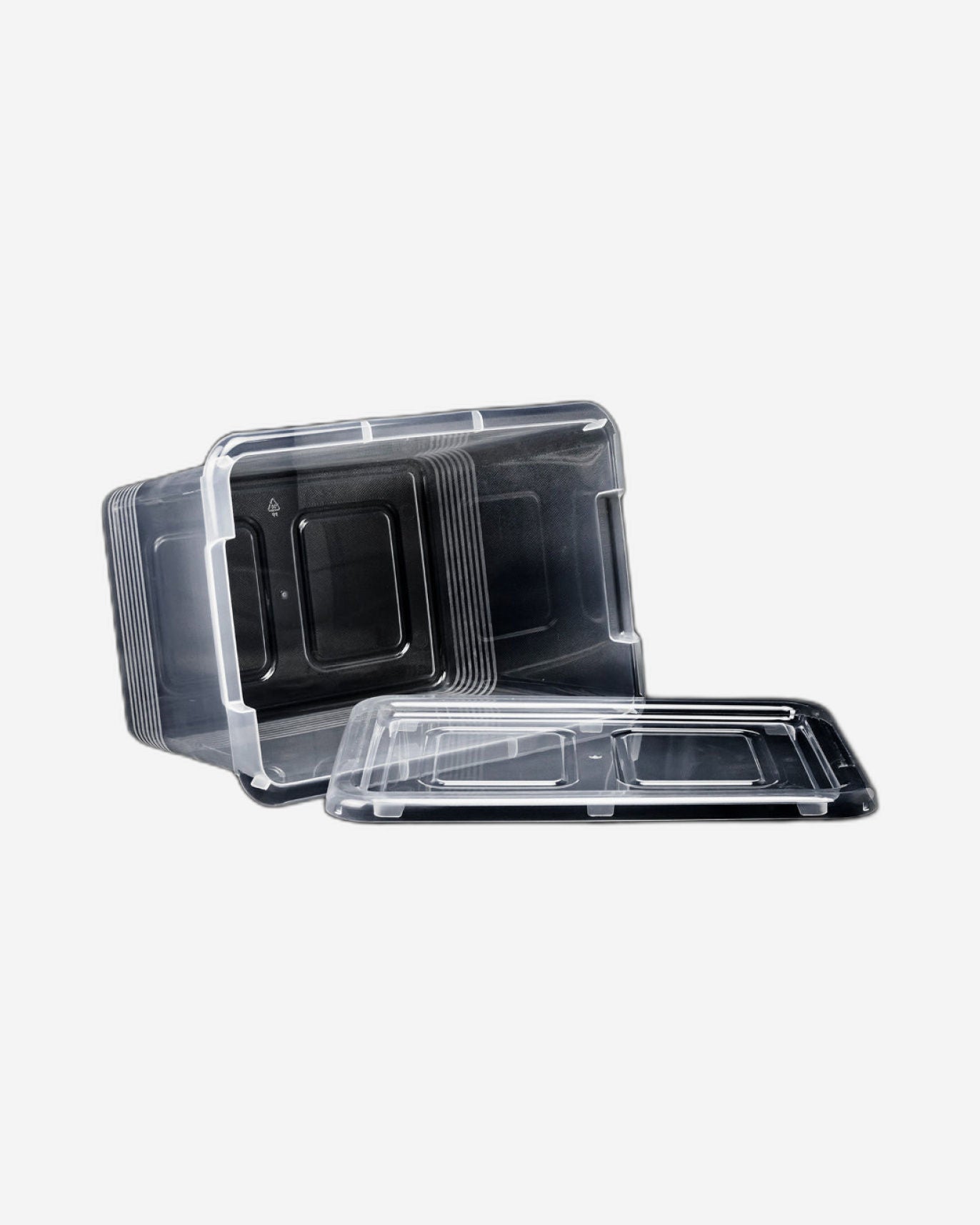 Mondex 4 Piece Polypropylene Storage Box Set - 20L Capacity Each - Transparent