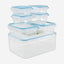 Mondex Polypropylene Food Container Set - 7 Pieces (1N 5000ml, 2N 1000ml, 2N 460ml, 2N 330ml)