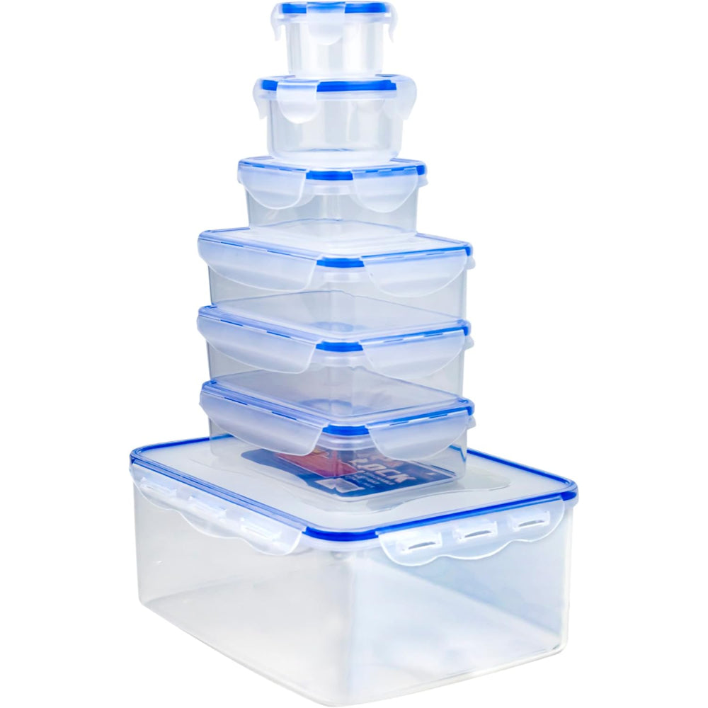 Mondex Polypropylene Food Container Set - 7 Pieces (1N 5000ml, 3N 750ml, 1N 300ml, 1N 250ml, 100ml)