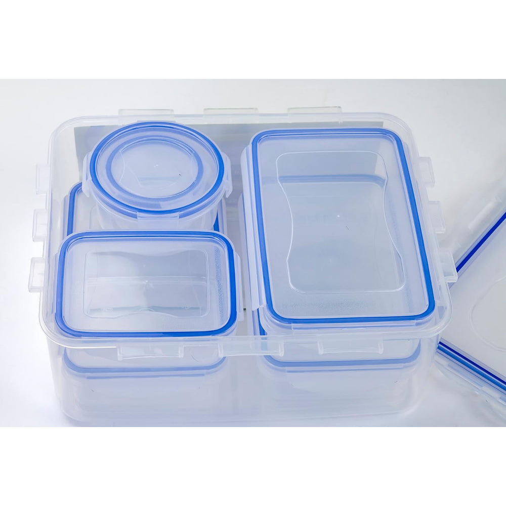Mondex Polypropylene Food Container Set - 7 Pieces (1N 5000ml, 3N 750ml, 1N 300ml, 1N 250ml, 100ml)