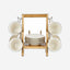 Shallow Elegant Porcelain Bamboo 6 Cup & 6 Saucer Set with Stand, 180ml