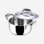 Vinod Platinum Triply Stainless Steel Saucepot with Lid - 24 cm, 5 L, Silver (Induction Friendly)
