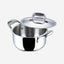 Vinod Platinum Triply Stainless Steel Saucepot with Lid- 26 cm, 6.8 Litre, Silver (Induction Friendly, Non Stick)