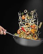 Vinod Platinum Triply Stainless Steel Wok with Riveted Sturdy Handle -26cm, 3 Liters, Silver (Induction Friendly)