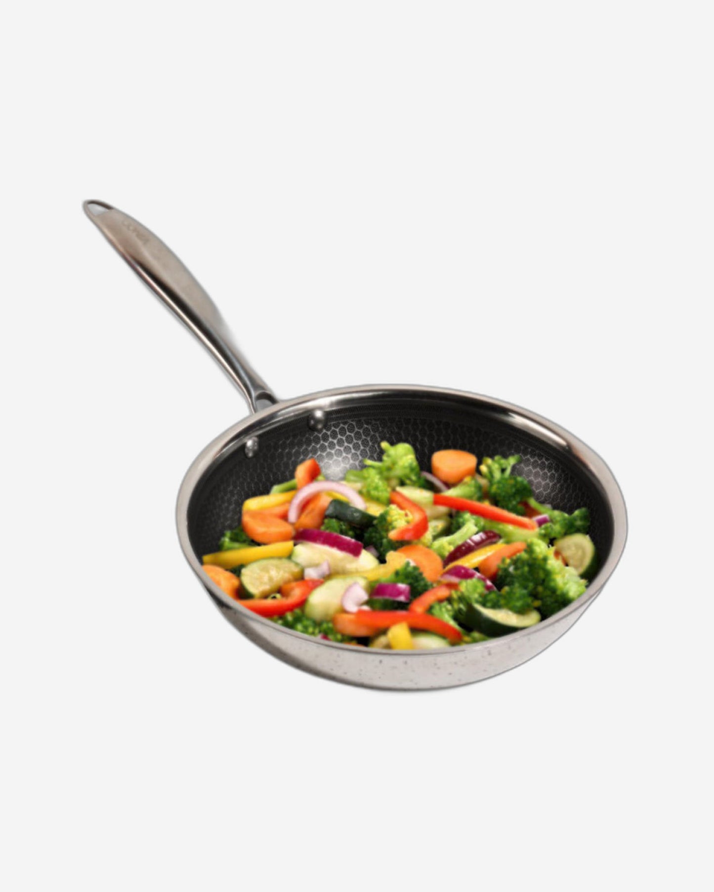 Vinod Platinum Triply Stainless Steel SAS Pro Fry Pan - 20 cm, Silver (Induction Friendly)