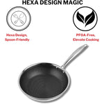 Vinod Platinum Triply Stainless Steel SAS Pro Fry Pan - 20 cm, Silver (Induction Friendly)