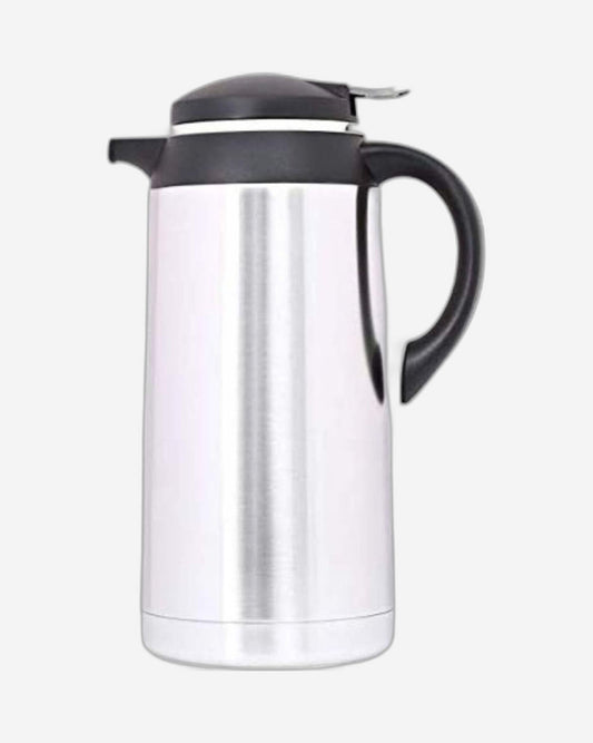 Nessan Stainless Steel Regal Flask 1.6L - Silver/Black | Durable Double Wall Vacuum Insulated Flask for Hot & Cold Beverages