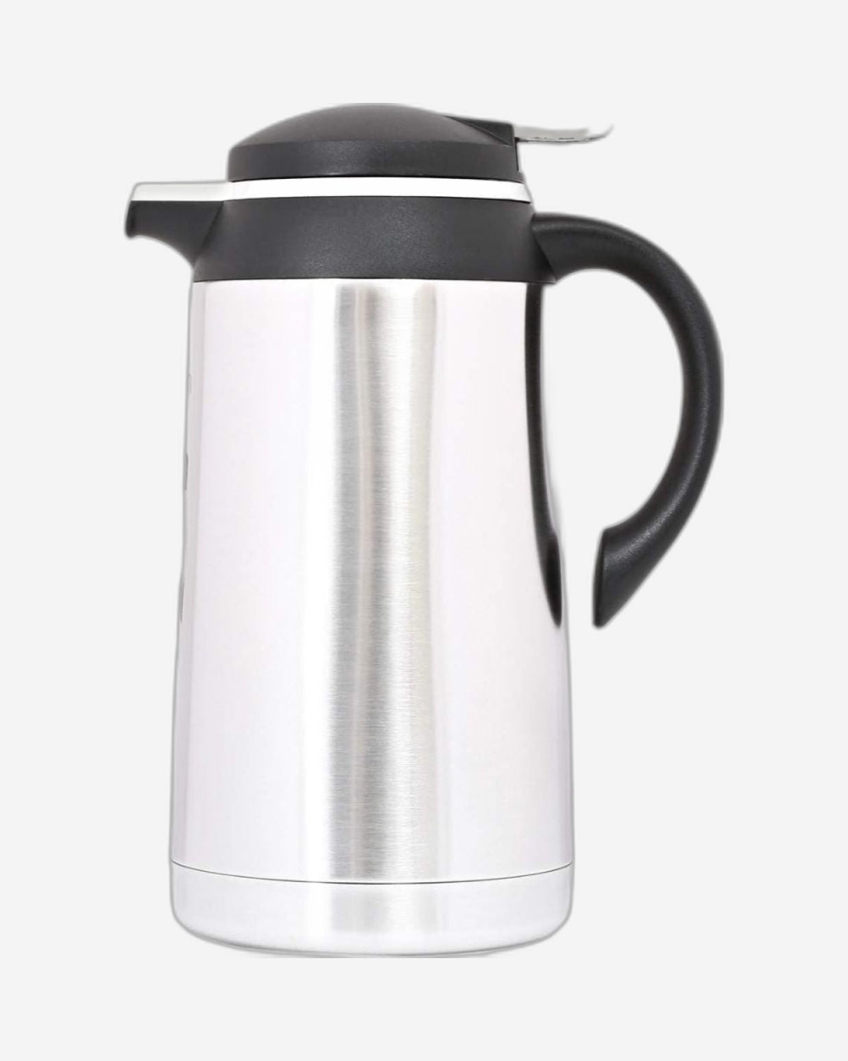 Nessan Stainless Steel Regal Flask 1.9L - Silver/Black | Durable Double Wall Vacuum Insulated Flask for Hot & Cold Beverages