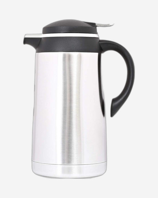 Nessan Stainless Steel Regal Flask 1.9L - Silver/Black | Durable Double Wall Vacuum Insulated Flask for Hot & Cold Beverages