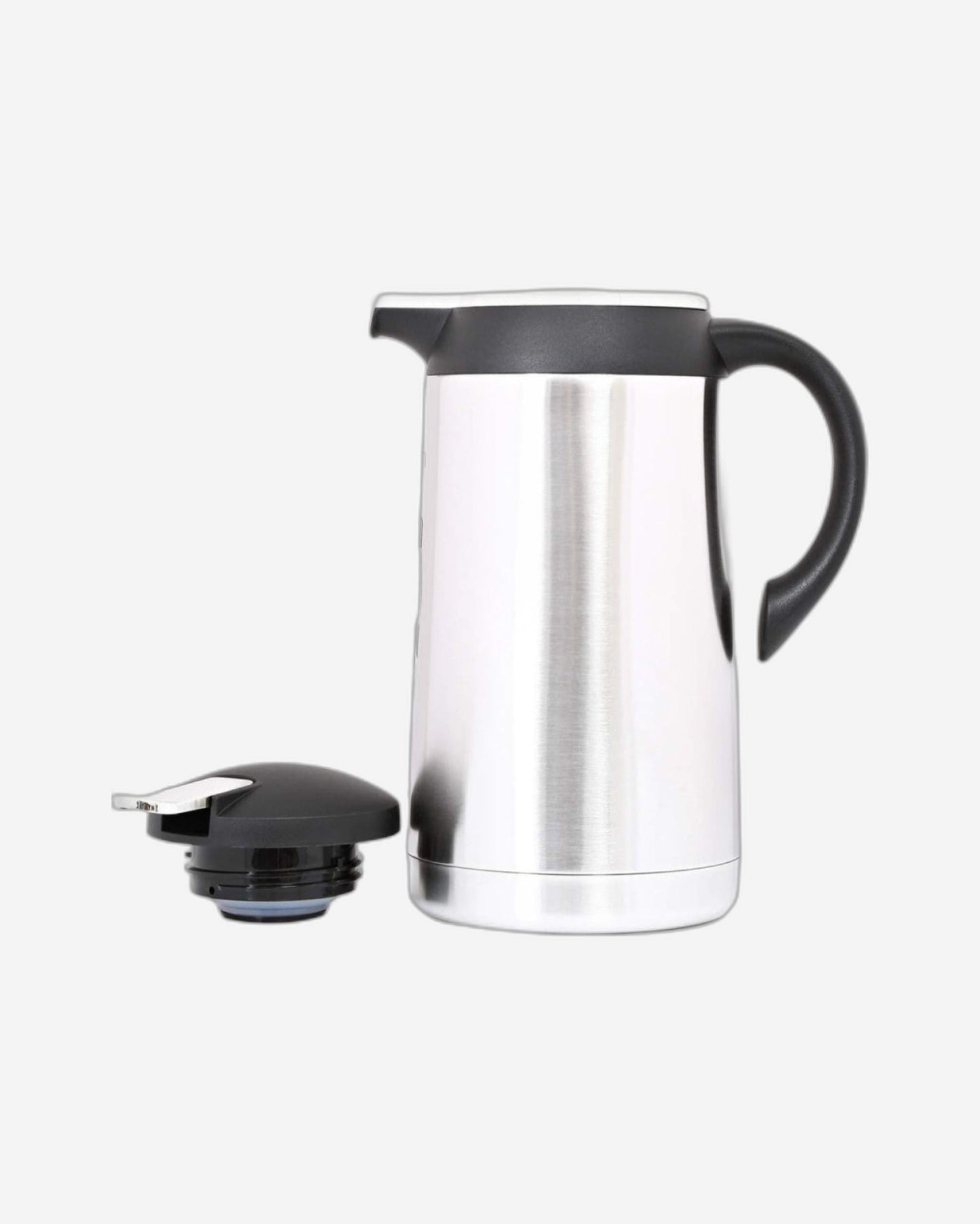 Nessan Stainless Steel Regal Flask 1.9L - Silver/Black | Durable Double Wall Vacuum Insulated Flask for Hot & Cold Beverages