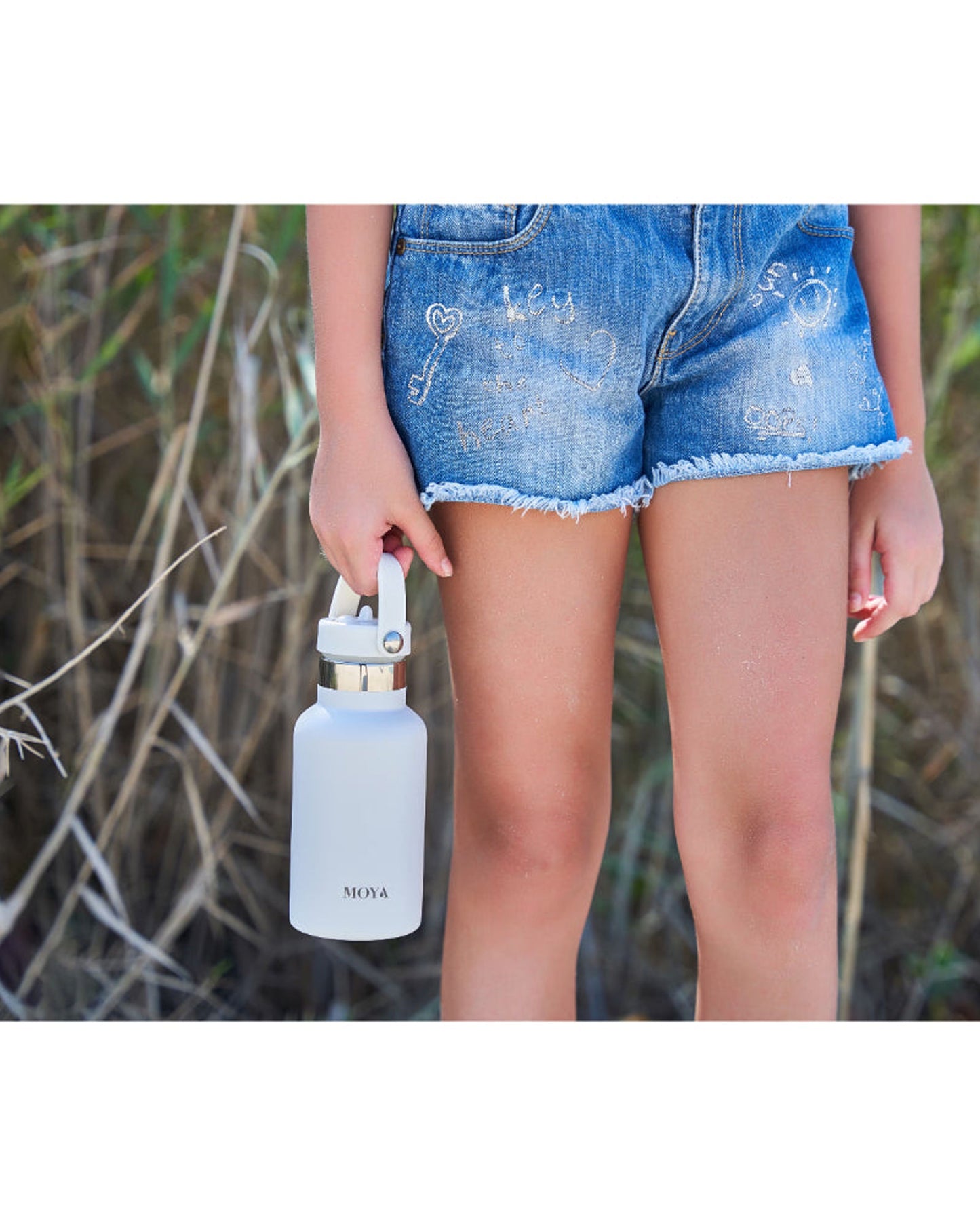 Moya"Seashell" 350ml Insulated Sustainable Water Bottle White