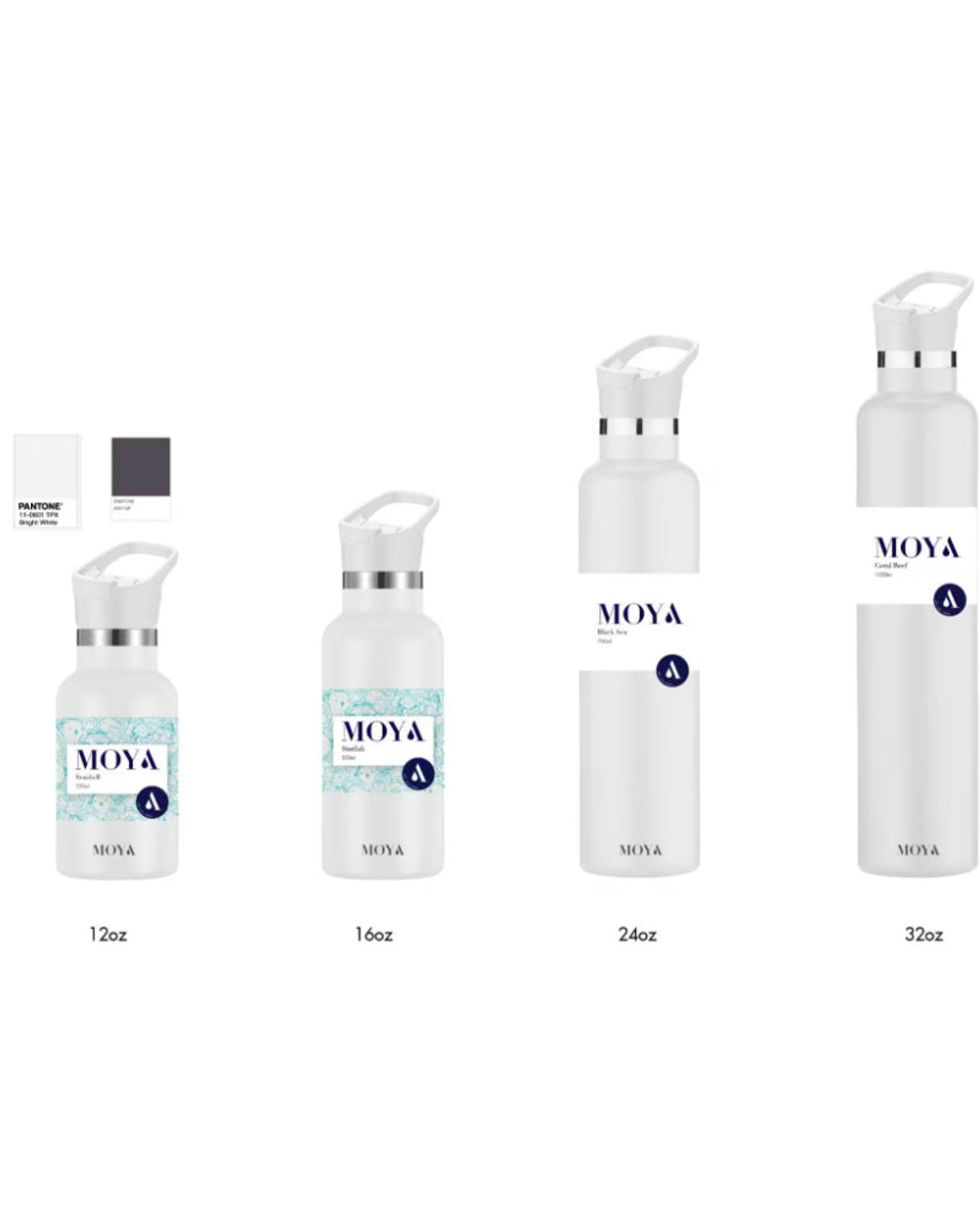 Moya"Seashell" 350ml Insulated Sustainable Water Bottle White