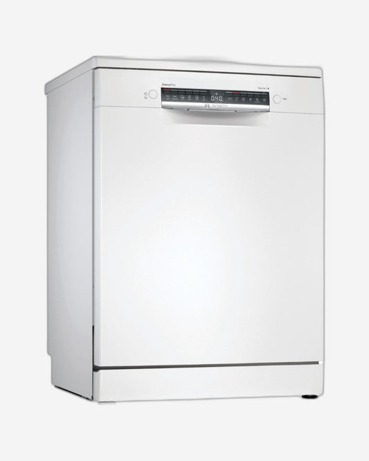 Bosch Series 4  Free-Standing Dishwasher 60 cm  14 place settings  Home Connect Remote Monitoring and Control  1 Year Manufacturing Warranty  SMS4HMW65M White