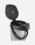 Nessan Insulated Stainless Steel Pump Flask, Silver, 3L | Double Wall Vacuum Insulated Beverage Flask for Hot & Cold Drinks