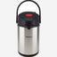 Nessan Insulated Stainless Steel Pump Flask, Silver, 5L | Double Wall Vacuum Insulated Beverage Flask for Hot & Cold Drinks