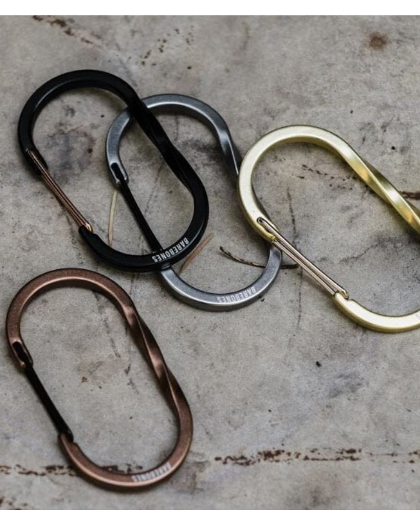 BareBones - Wiregate Carabiner Medium 2pc - Gunmetal