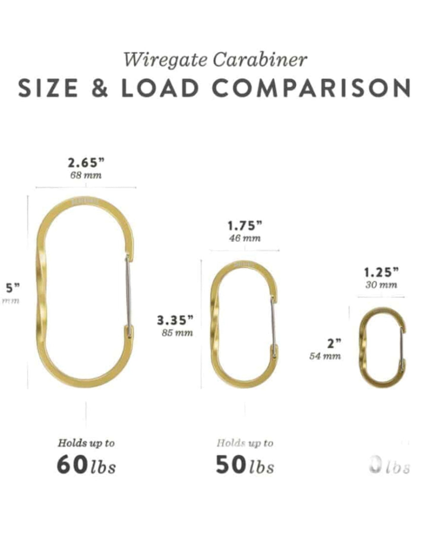BareBones - Wiregate Carabiner Large - Gold
