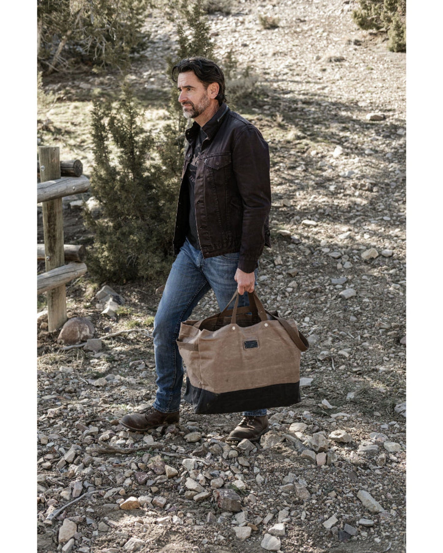 BareBones - Neelum Firewood Carrier Tote (Khaki)