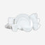 Insiya 16-piece Dinnerware Set, Dinner Set, Kitchen Dinnerware Porcelain Ceramic Crockery Set, Dinner Service Set for 4, 26.7 cm Dinner Plate, 20.3 cm Side Plate, 15.2 cm Bowls, 350 ml Mugs - White
