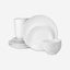 Insiya 12-piece Dinnerware Set, Dinner Set, Kitchen Dinnerware Porcelain Ceramic Crockery Set, Dinner Service Set for 4, 26.7 cm Dinner Plate, 20.3 cm Side Plate, 15.2 cm Bowls - White