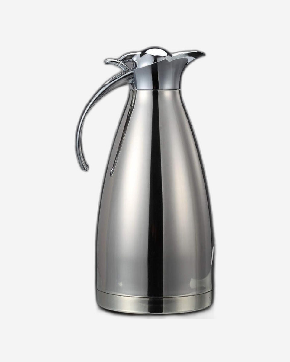 Stainless Steel 1L Classic Vacuum Jug, Silver | Double Wall Insulated Thermal Jug for Hot & Cold Beverages