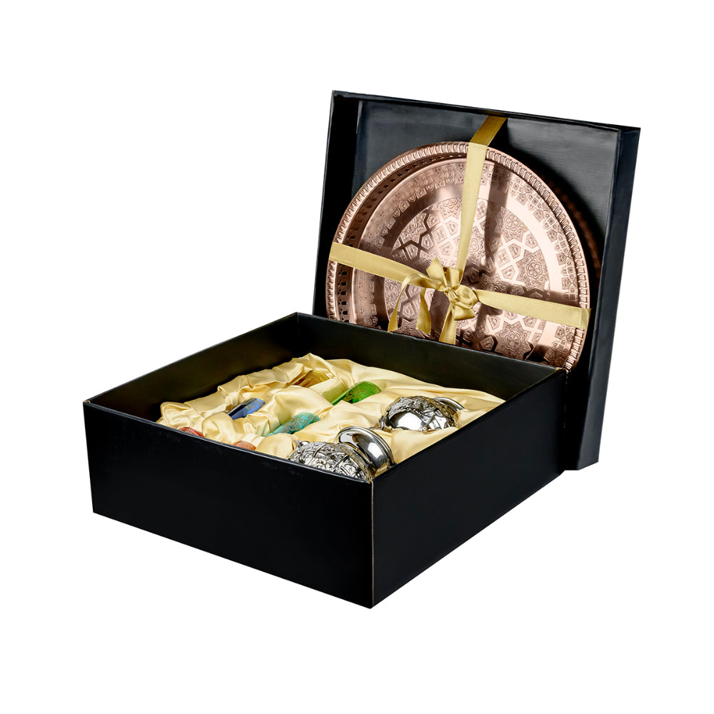 Cuisine Art Arwa Teaset 9Pc Copper Tray
