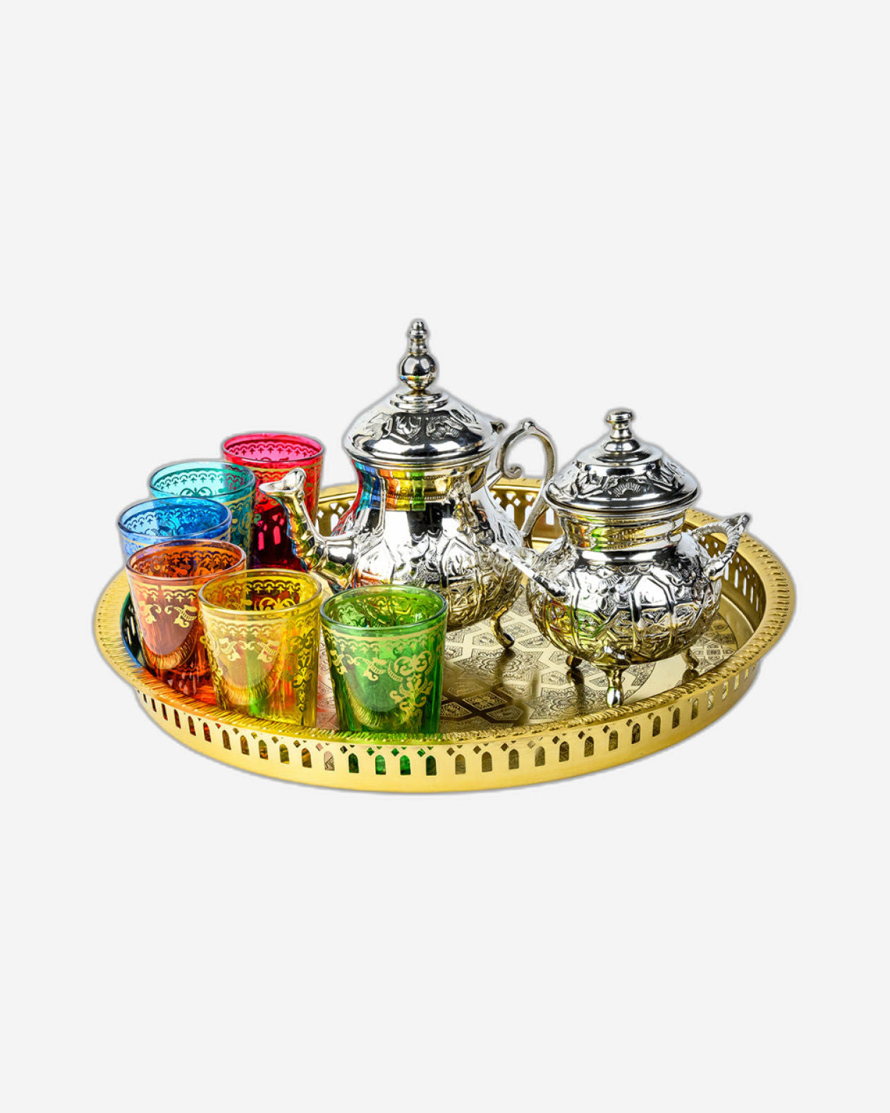 Cuisine Art Arwa Teaset 9Pc Gold Tray