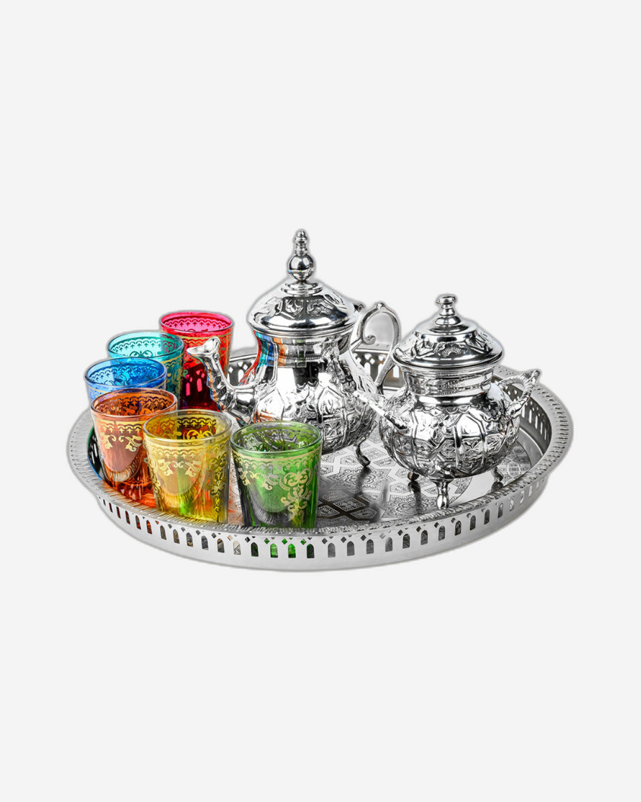 Cuisine Art Arwa Teaset 9Pc Silver Tray