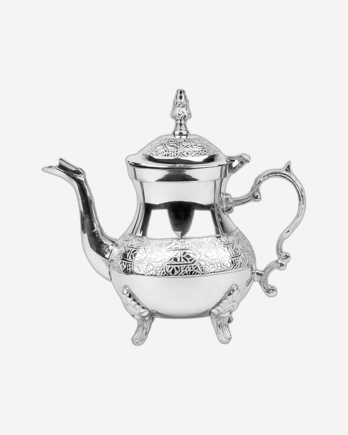 Cuisine Art Moroccan Brass Teapot - Khayb, 875ml, Silver